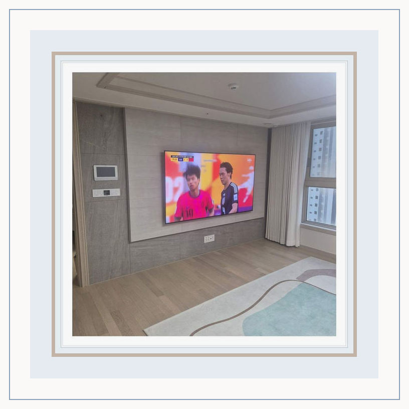 아산 탕정 불당 음봉 기존 타공 점검 관련 설치 참고 사진 3 · 고정점마다 전달되는 하중을 분산시키는 구조 확인