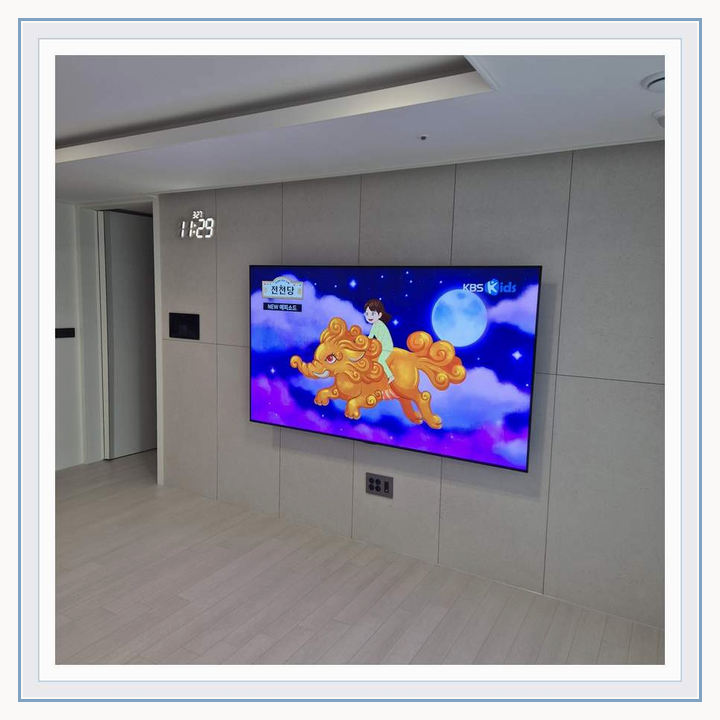 고양 파주 운정 TV 높이 맞춰 조정 관련 설치 참고 사진 3 · 사진 견적과 현장 견적 사이에서 확인할 항목